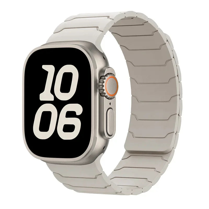 Magnetic Silicone Apple Watch Band – Sport Bracelet | Series 10/9/8/7/6/SE & Ultra | 38-49mm
