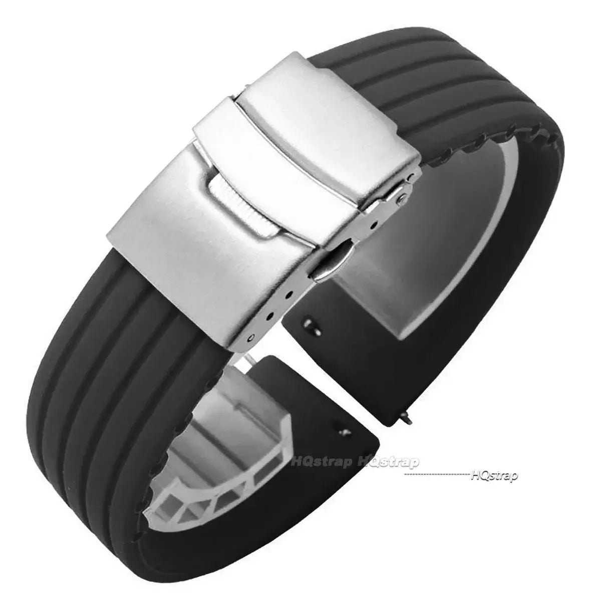 Amazfit Balance, GTR, GTS & Bip Ribbed Silicone Band, Deployment Clasp