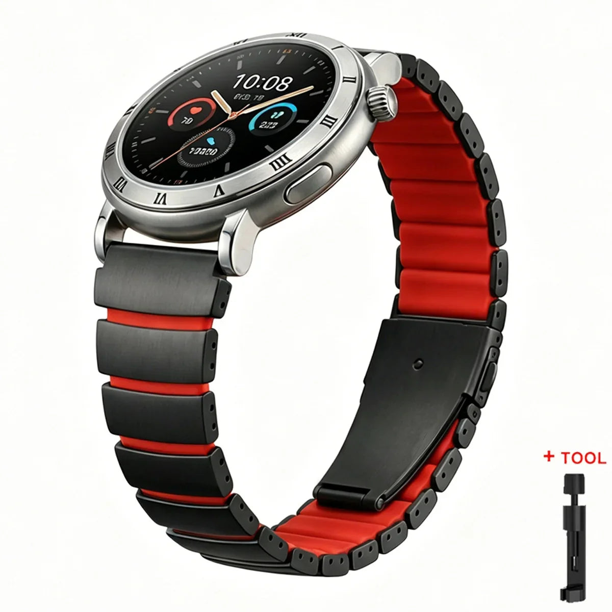 22MM Luxury Titanium Silicone Band for Huawei Watch GT6 Pro / GT5 / GT4 / GT3 & Watch 5 / 4 / 3