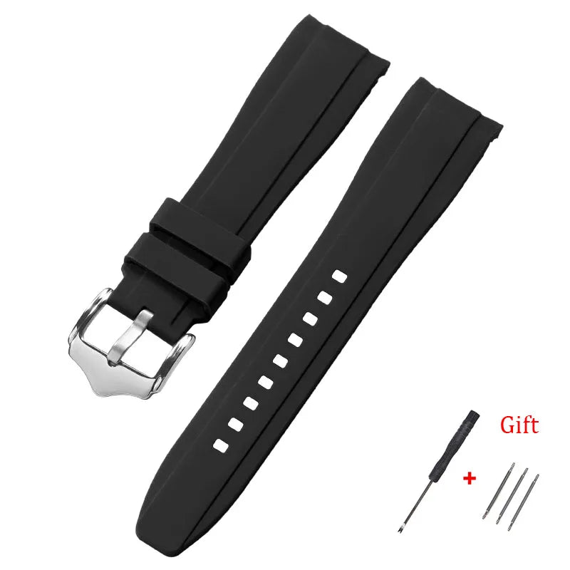 COROS Bands Silicone Watch Band Curved End Waterproof Rubber Strap