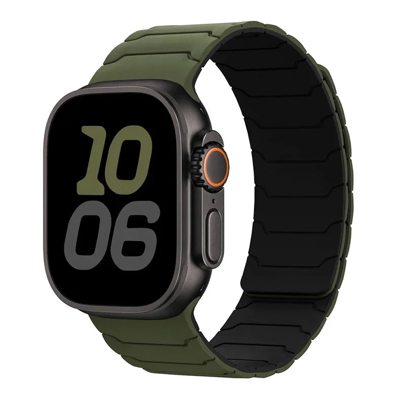 Magnetic Silicone Apple Watch Band – Sport Bracelet | Series 10/9/8/7/6/SE & Ultra | 38-49mm