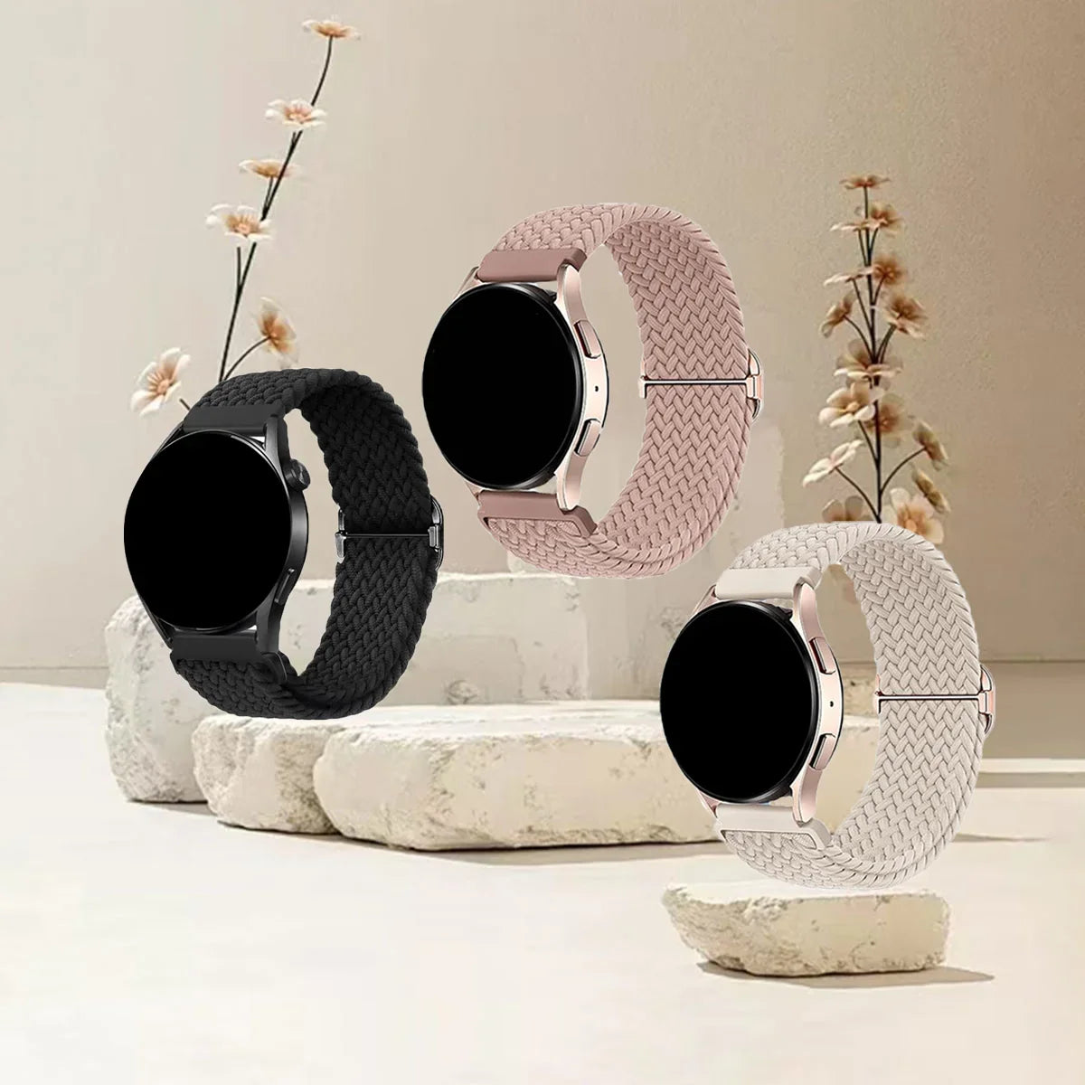 Motorola Moto Watch Braided Stretch Loop Band 3-Pack