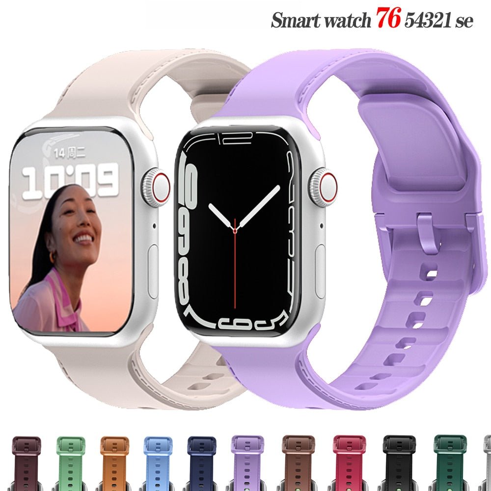 Silicone Apple Watch Band Series 11/10/9/8/7/6/5/4/ SE / Ultra 1/2/3