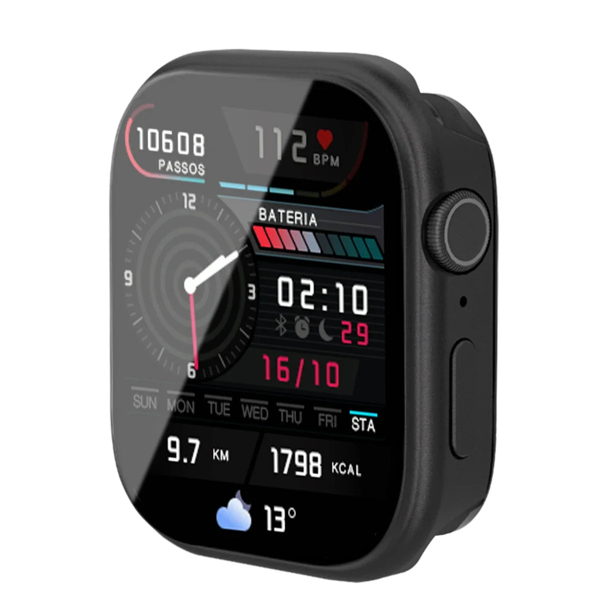 Metal Full-Cover Apple Watch Case for Series 4-12, SE & Ultra