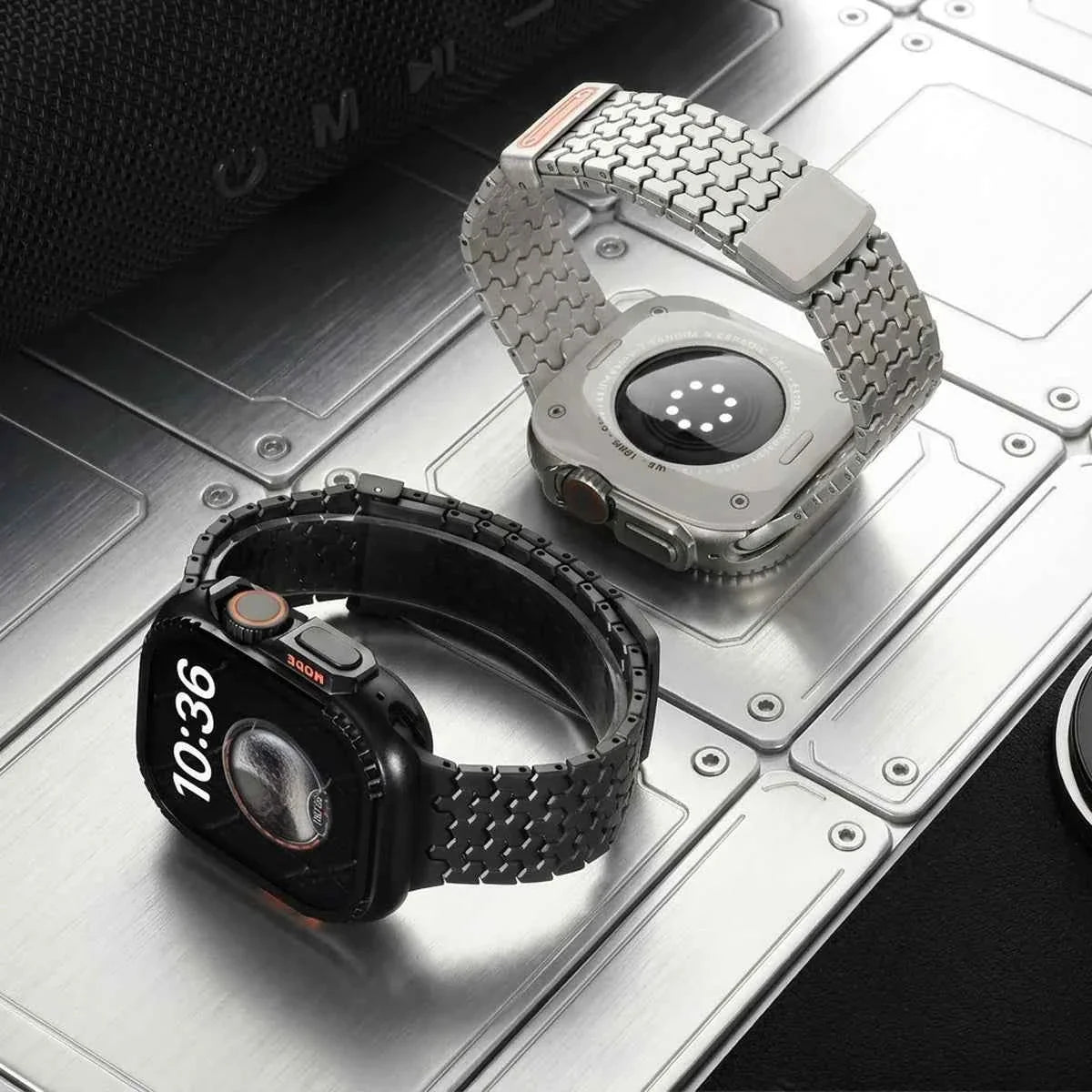 Metal Case + Magnetic Stainless Steel Band for Apple Watch – Series 11/10/9/8/7/6/SE & Ultra 1/2/3