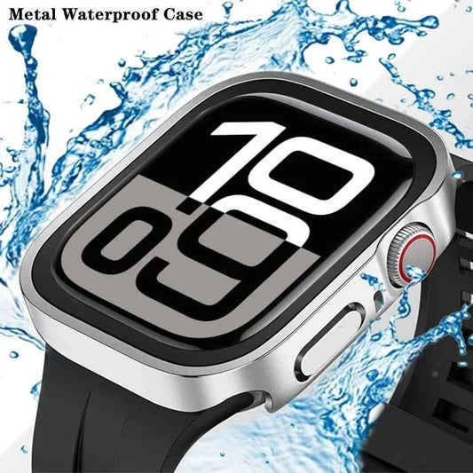 Waterproof Metal Alloy Apple Watch Case – Hard Full Cover | Series 11/10/9/8/7/6/SE & Ultra 2 | 42–49mm