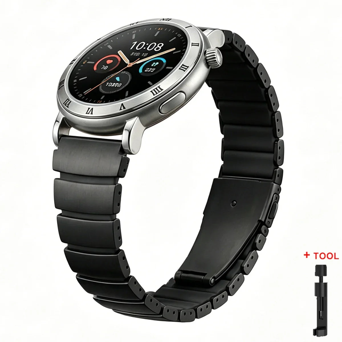22MM Luxury Titanium Silicone Band for Huawei Watch GT6 Pro / GT5 / GT4 / GT3 & Watch 5 / 4 / 3