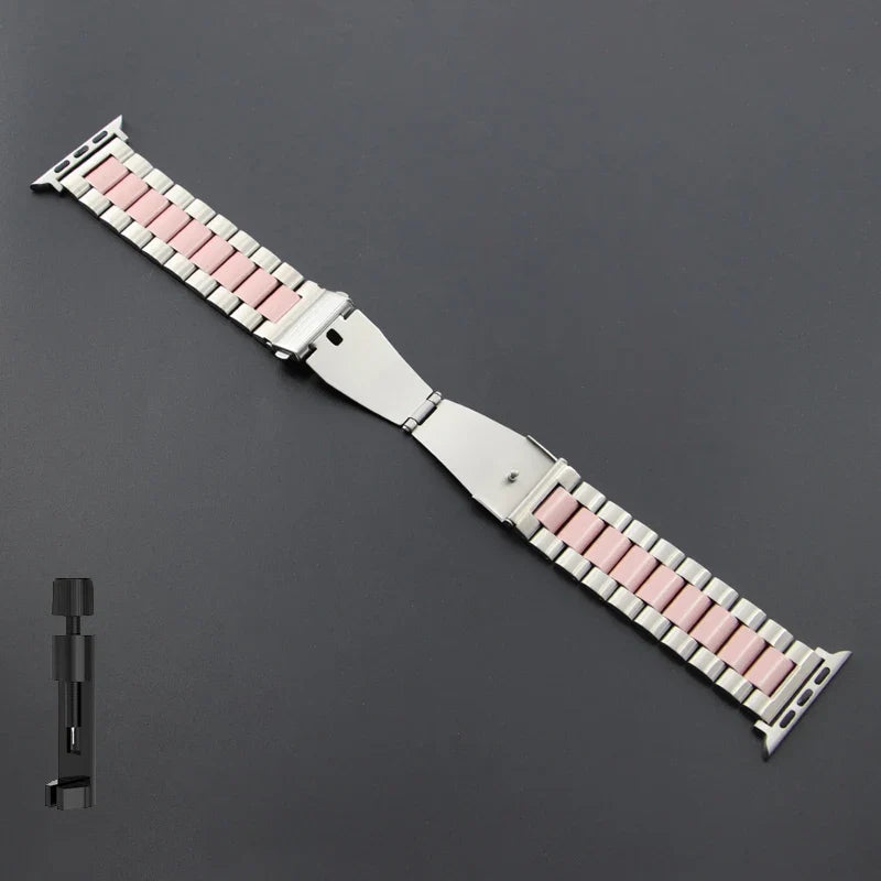 Stainless Steel Strap for Apple Watch Ultra 3/2/1 49mm – Series 11/10/9/8/7/6/SE/5/4/3 46/45/44/42/41/40/38mm