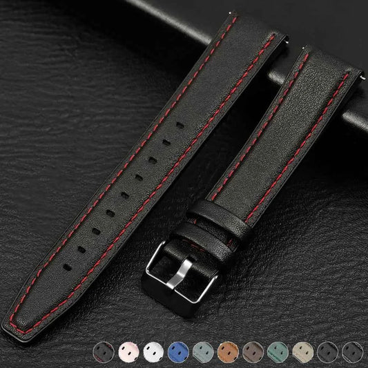 20MM / 22MM Leather Band – Samsung Galaxy Watch 6/5/4, Gear S3 & Huawei GT4 / Amazfit