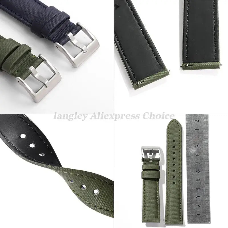 Amazfit Balance, GTR, GTS & Bip Sailcloth Nylon Band, Stitched Edges