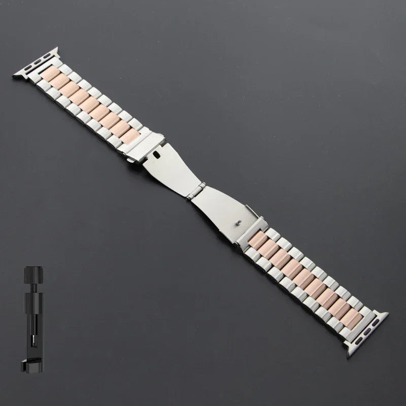 Stainless Steel Strap for Apple Watch Ultra 3/2/1 49mm – Series 11/10/9/8/7/6/SE/5/4/3 46/45/44/42/41/40/38mm