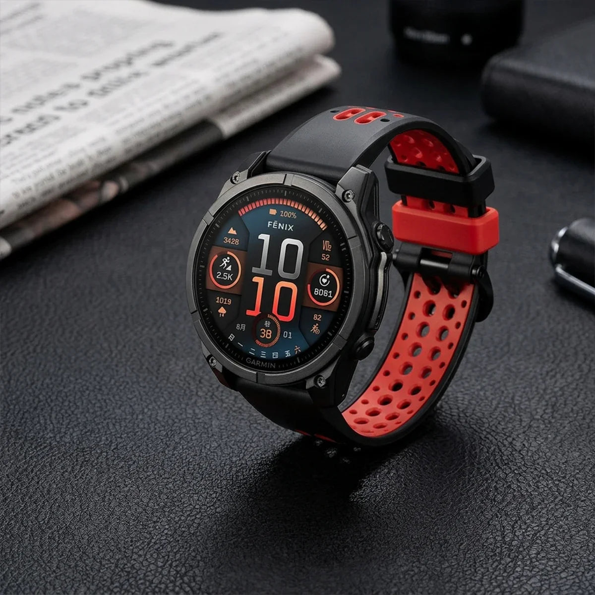 Garmin QuickFit 22/26mm Flexible Two-Tone Vented Silicone Band
