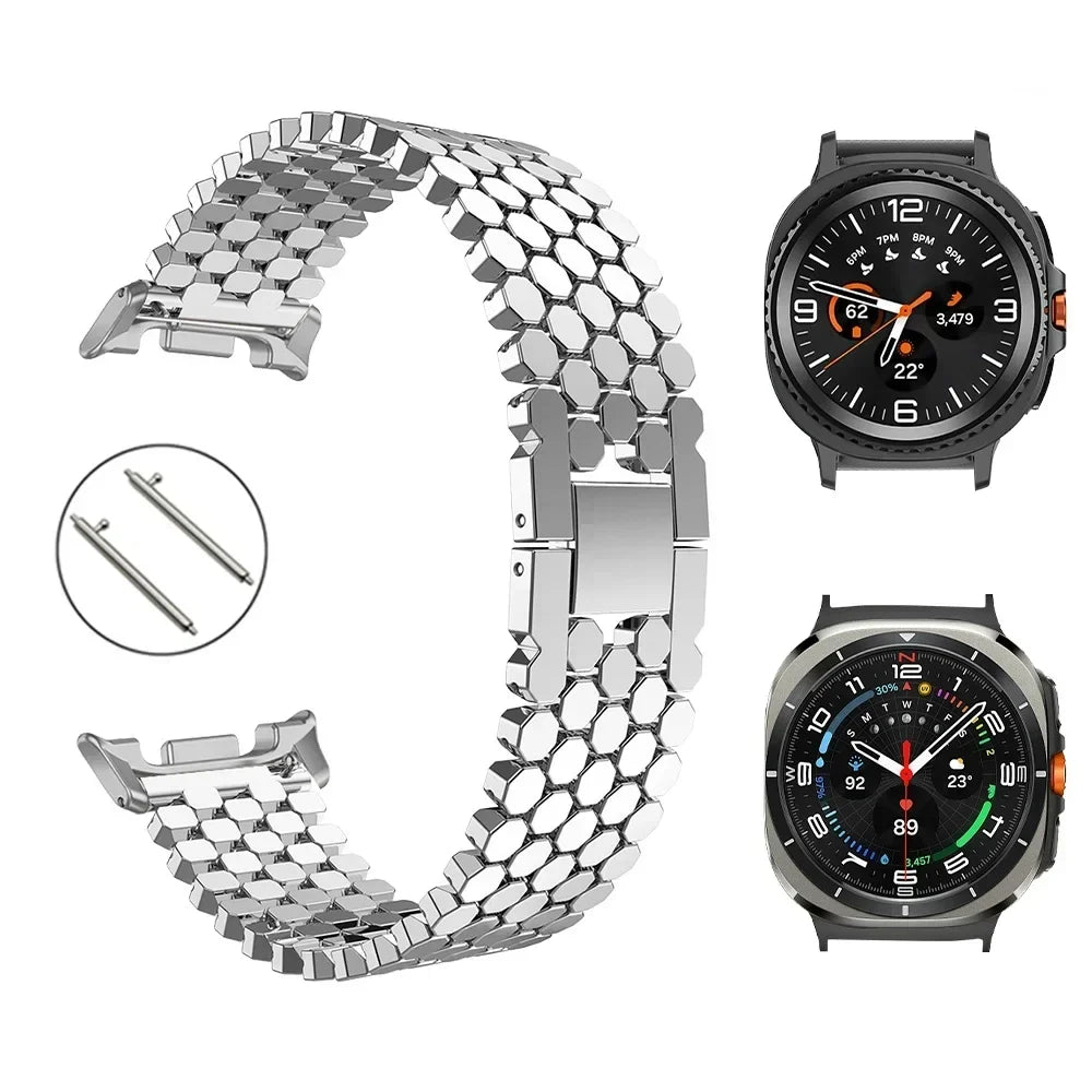Samsung Galaxy Zinc Alloy Honeycomb Watch Band - Watch8/Watch8 Classic/Watch9/Ultra/Ultra2