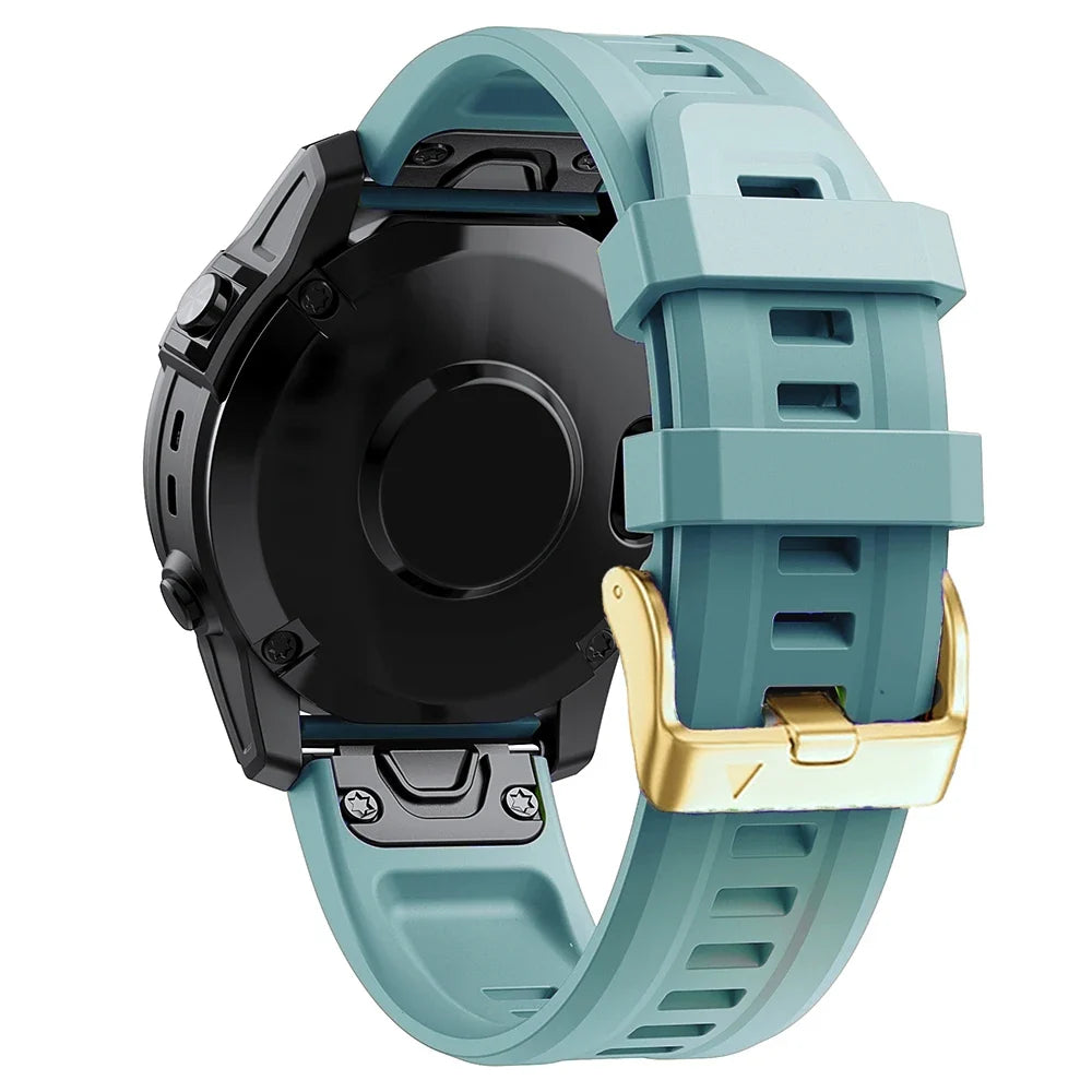Garmin QuickFit 20mm Silicone Band with Gold-Tone Buckle