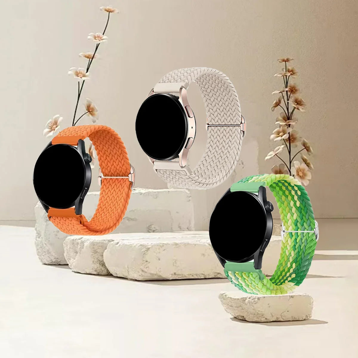 Motorola Moto Watch Braided Stretch Loop Band 3-Pack