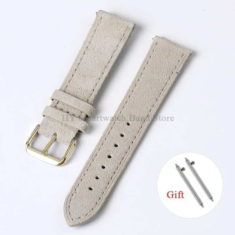 Motorola Moto Watch Vintage Suede Leather Band, Quick Release
