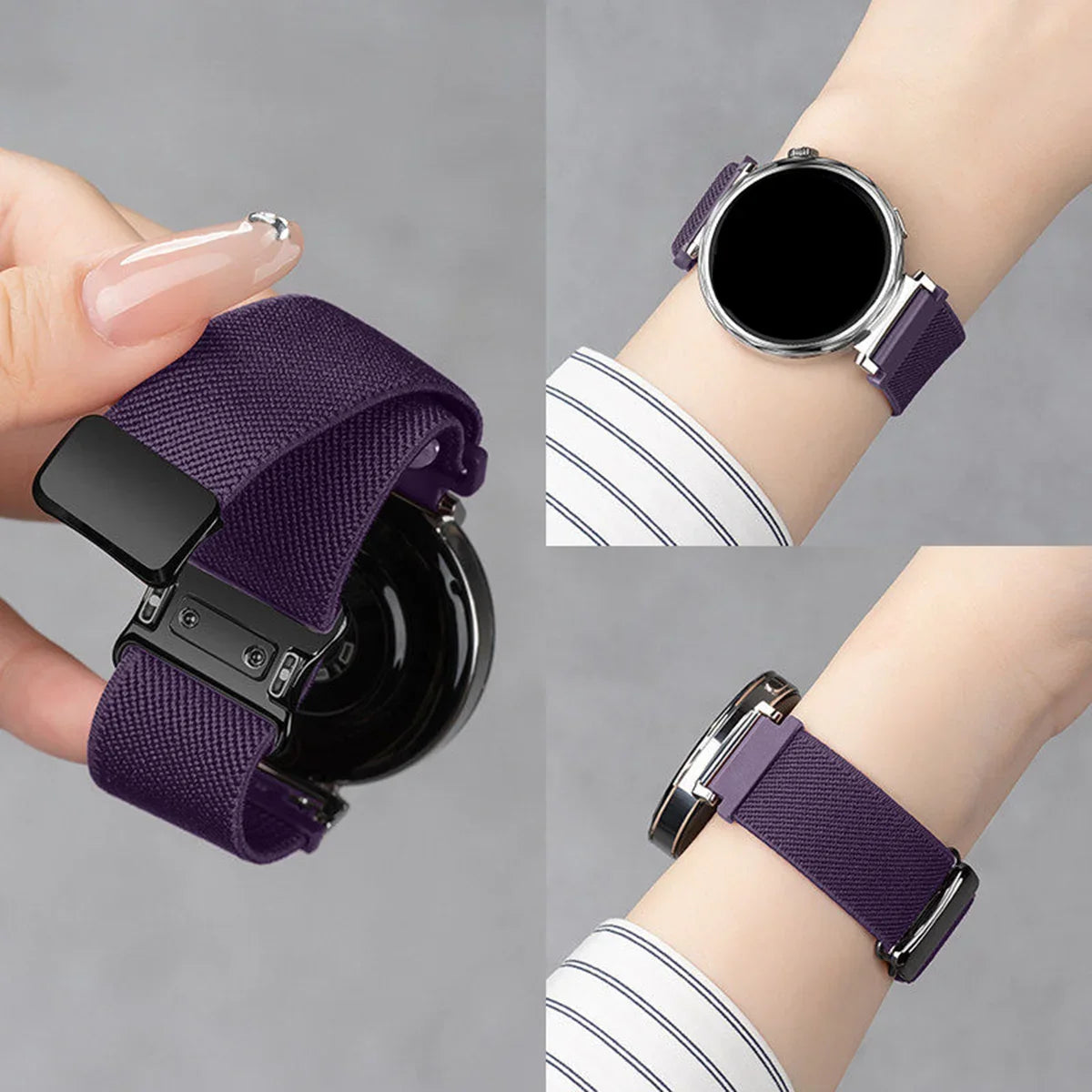 Garmin 18/20/22mm Quick Release Woven Nylon Magnetic Band