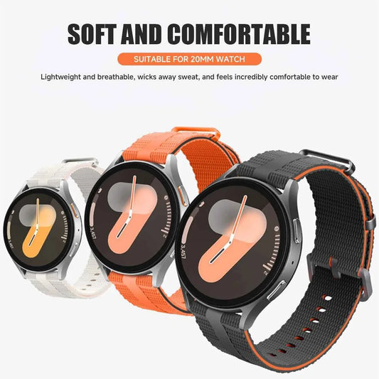 Line Silicone Sport Band for Samsung Galaxy Watch 7 6 5 4 & Huawei Watch GT6 GT5 GT4 | 18mm 20mm 22mm Universal Strap