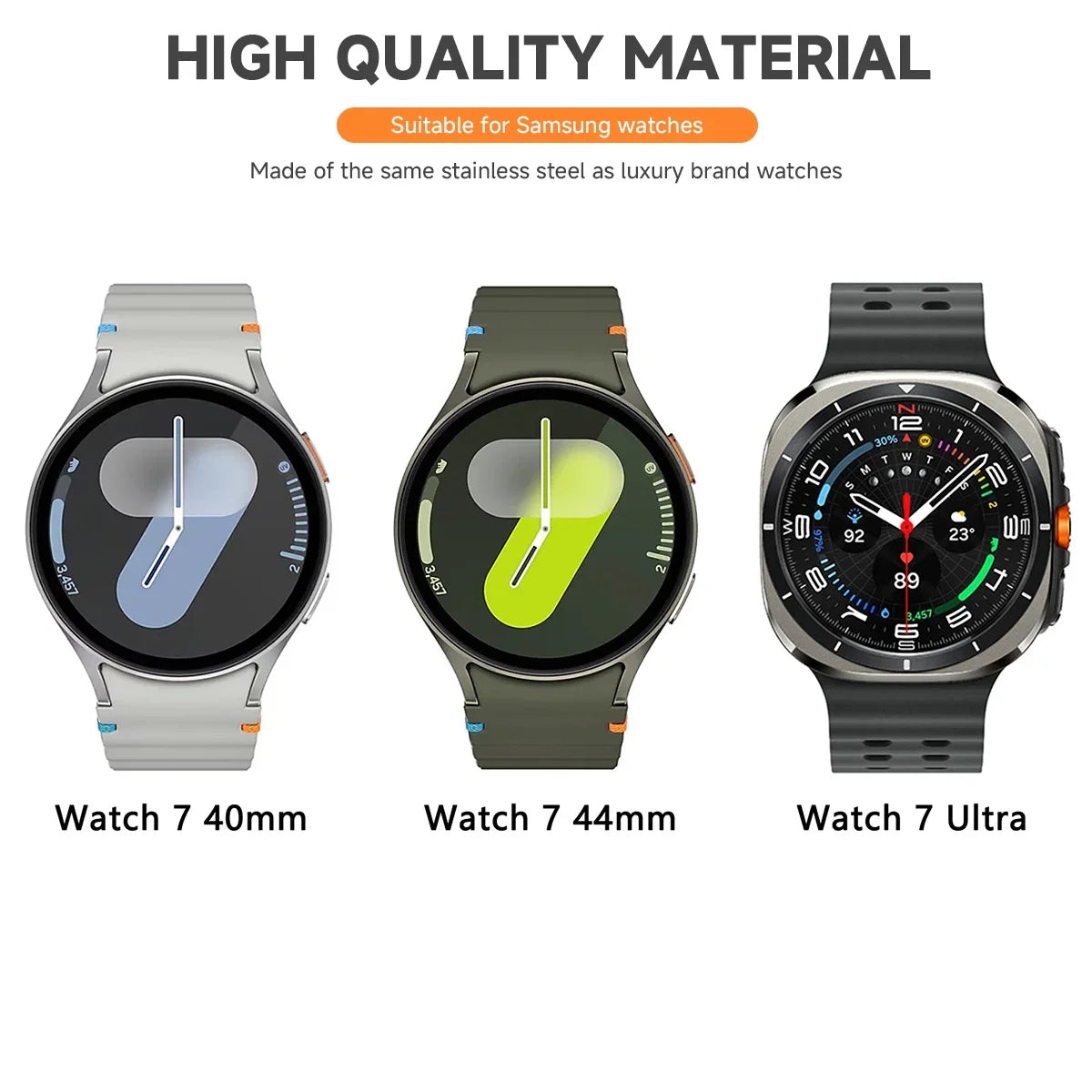 Stainless Steel Bezel Ring for Samsung Galaxy Watch 7 (40/44mm) & Watch Ultra 47mm