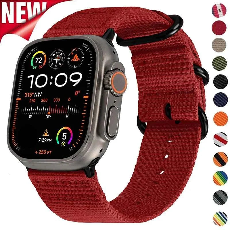 Woven Nylon Apple Watch Band – Sport Braided Strap | Series 10/9/8/7/6/SE & Ultra 1/2/3