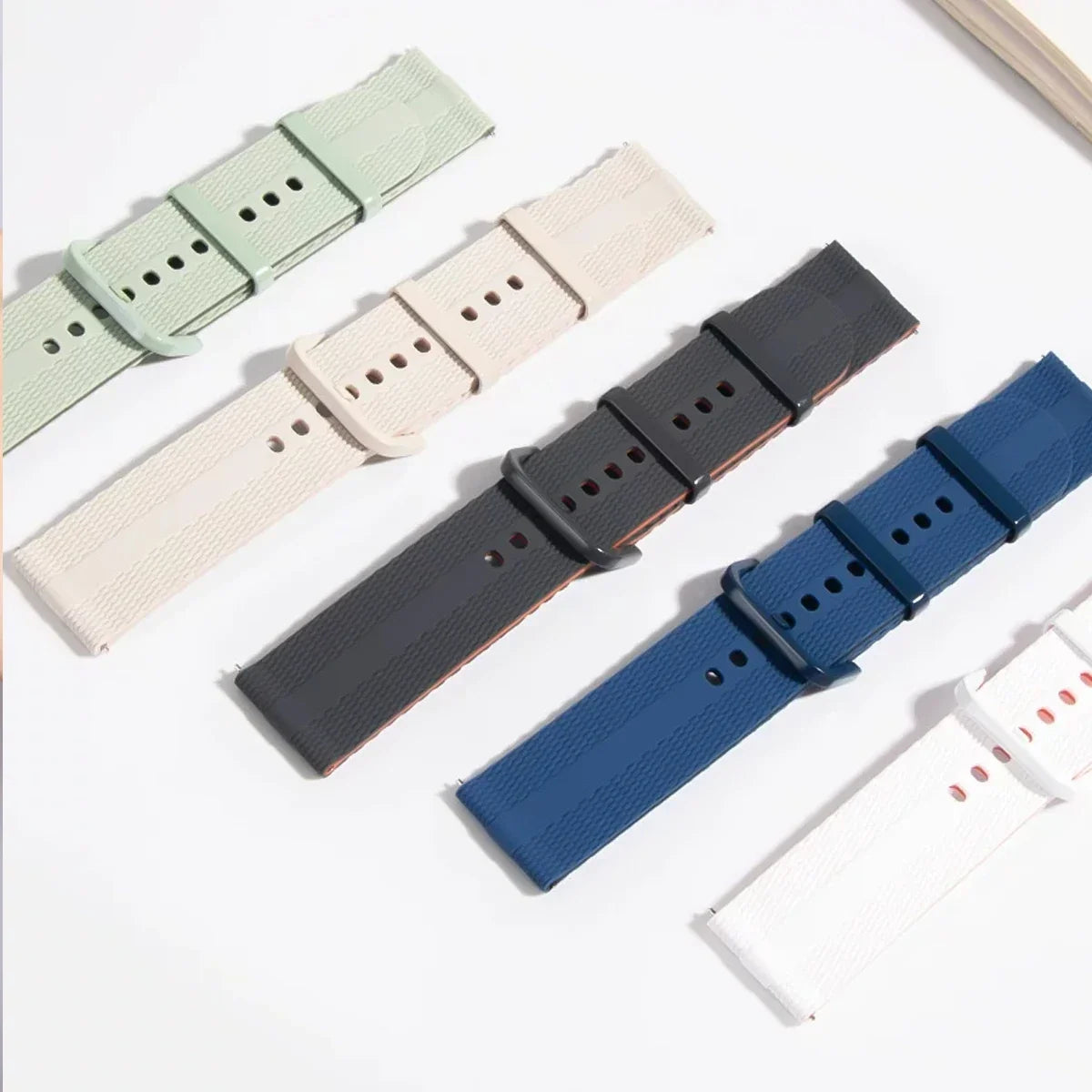Line Silicone Sport Band for Samsung Galaxy Watch 7 6 5 4 & Huawei Watch GT6 GT5 GT4 | 18mm 20mm 22mm Universal Strap