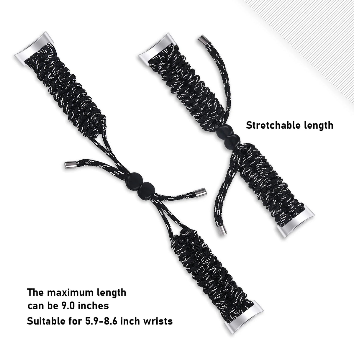 Fitbit Charge 6, 5, 4, 3 & 2 Braided Rope Band, Adjustable