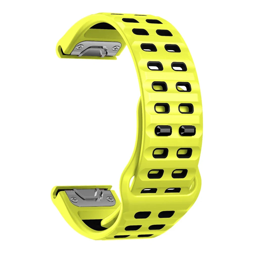 Garmin QuickFit 22/26mm Perforated Silicone Band with Tuck Closure