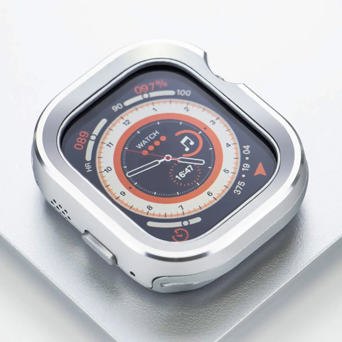 Titanium Alloy Bezel Apple Watch Case – TPU Protective Cover | Series 9/8/7/6/SE & Ultra 2 | 40/41/44/45/49mm
