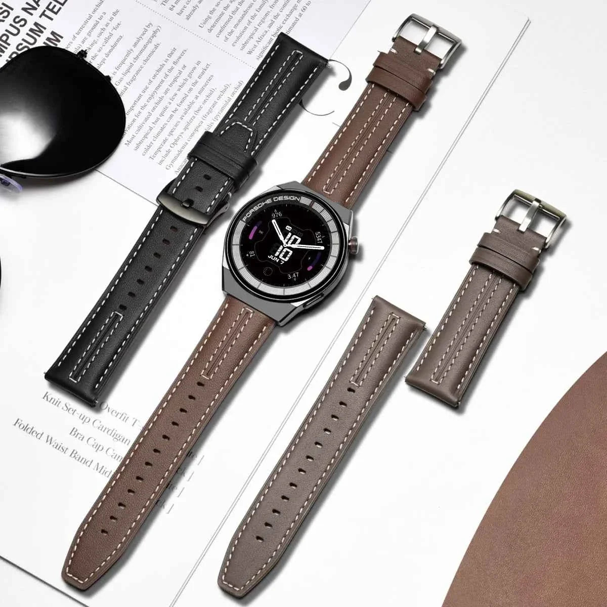 Leather Band for Huawei Watch GT6 / GT5 / GT4 – 18mm & 22mm