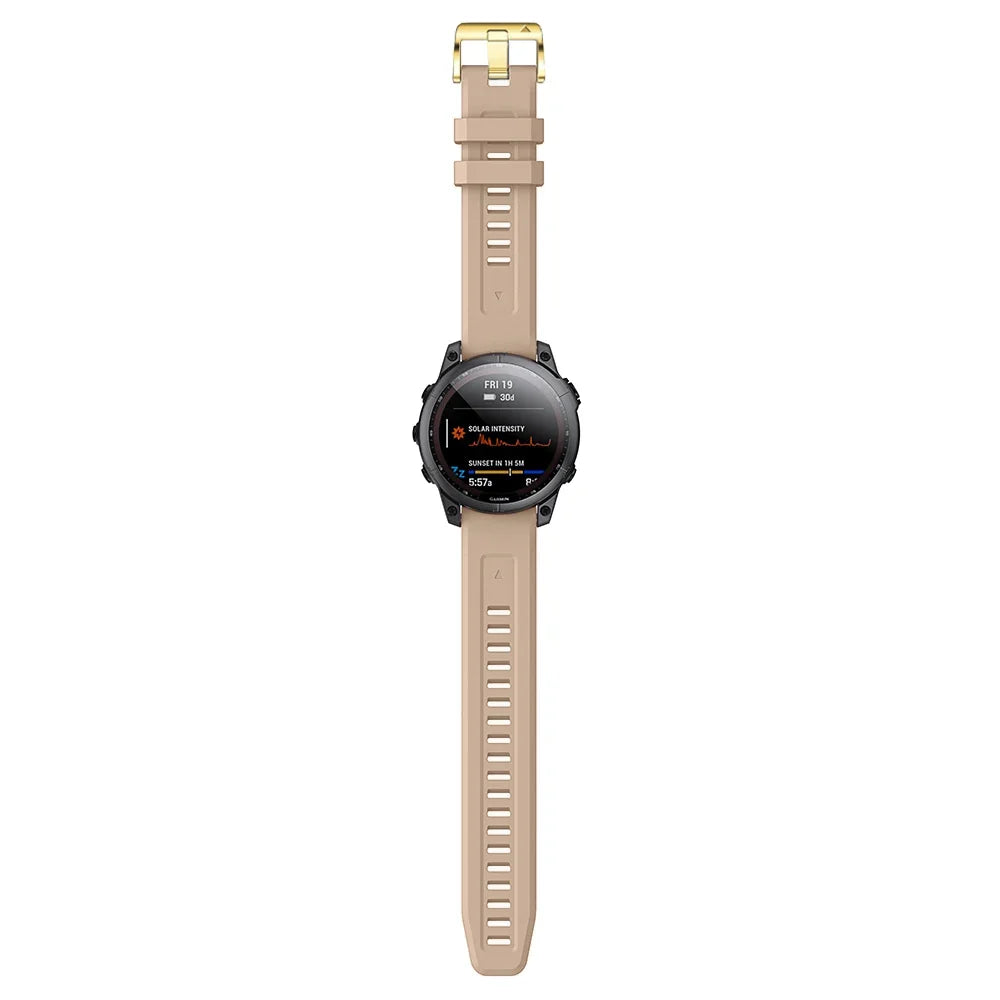 Garmin QuickFit 20mm Silicone Band with Gold-Tone Buckle