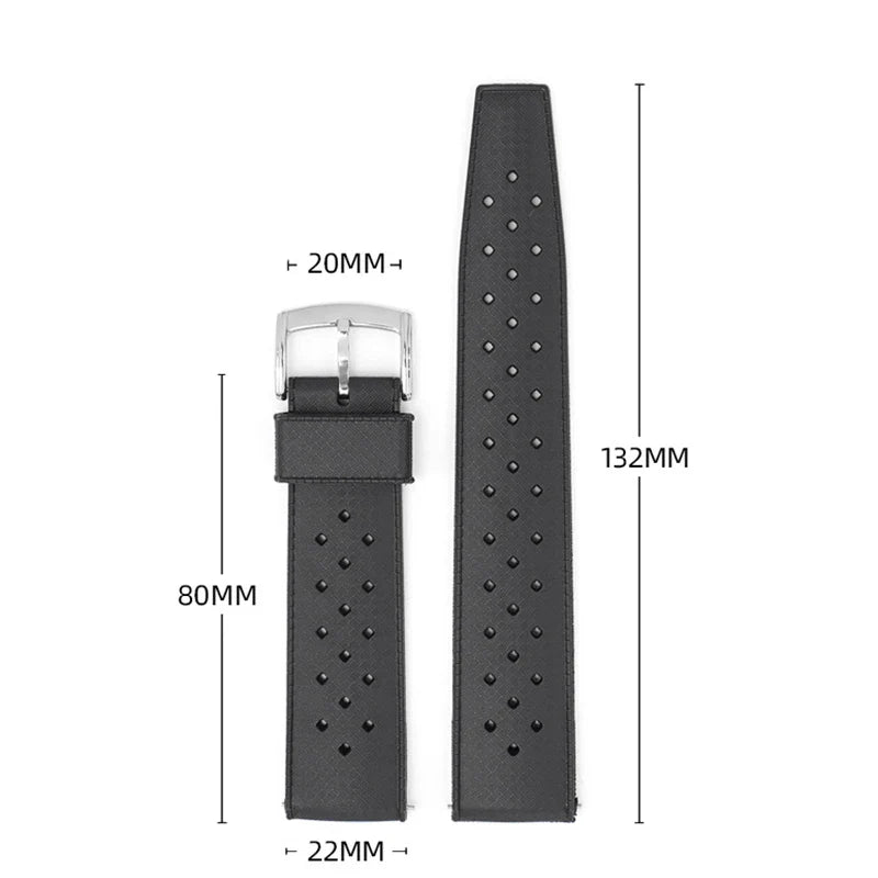 Polar FKM Watch Band - Classic Tropical Silicone Strap Replacement