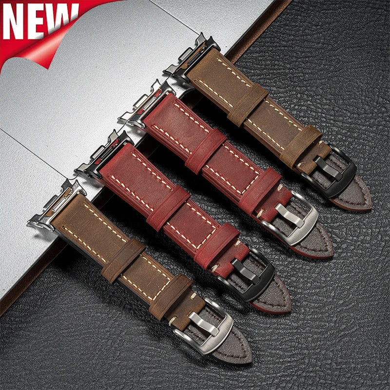 Genuine Leather Band for Samsung Galaxy Watch 8, 8 Classic 46mm & Ultra 47mm