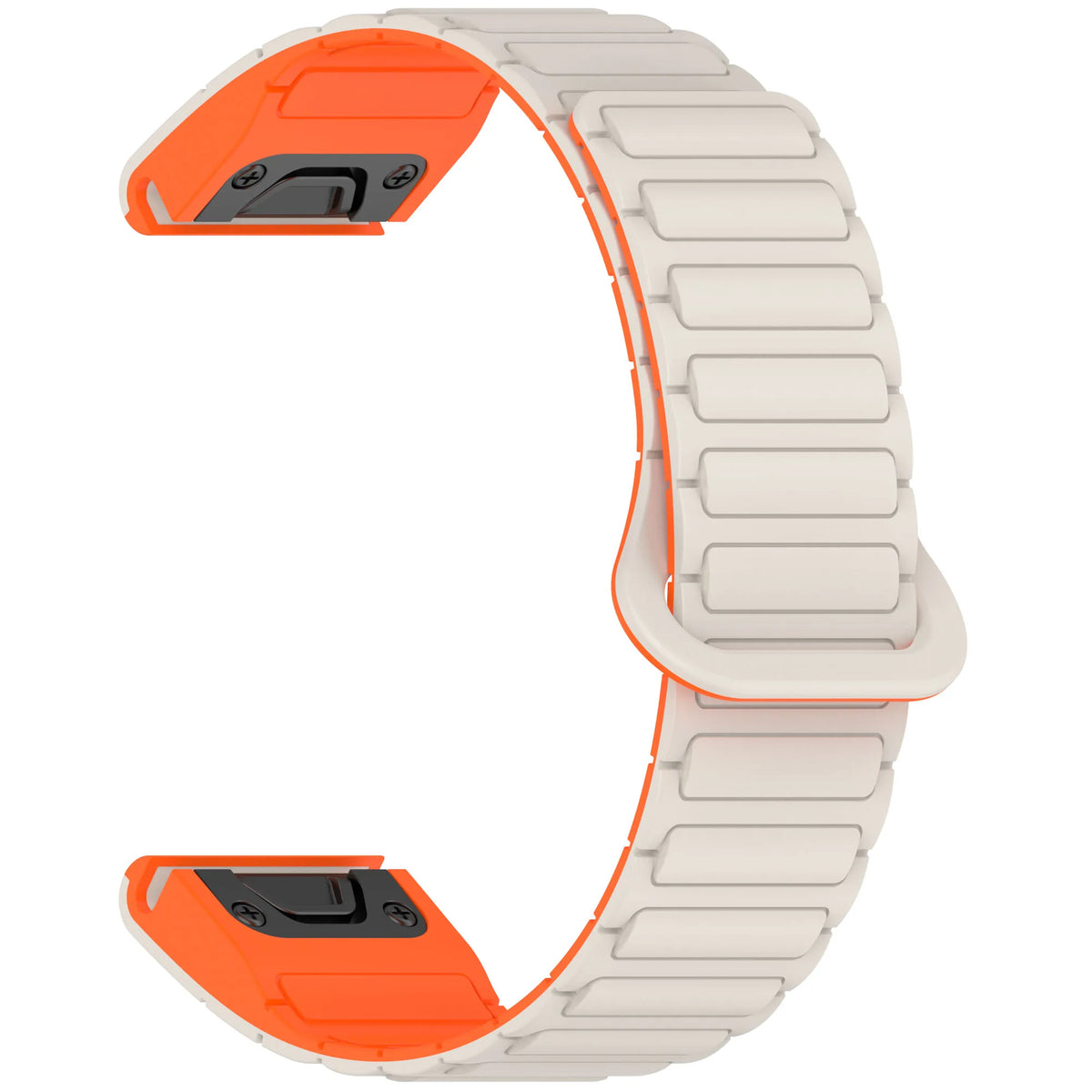 Garmin QuickFit 20/22/26mm Ribbed Silicone Band with Magnetic Closure