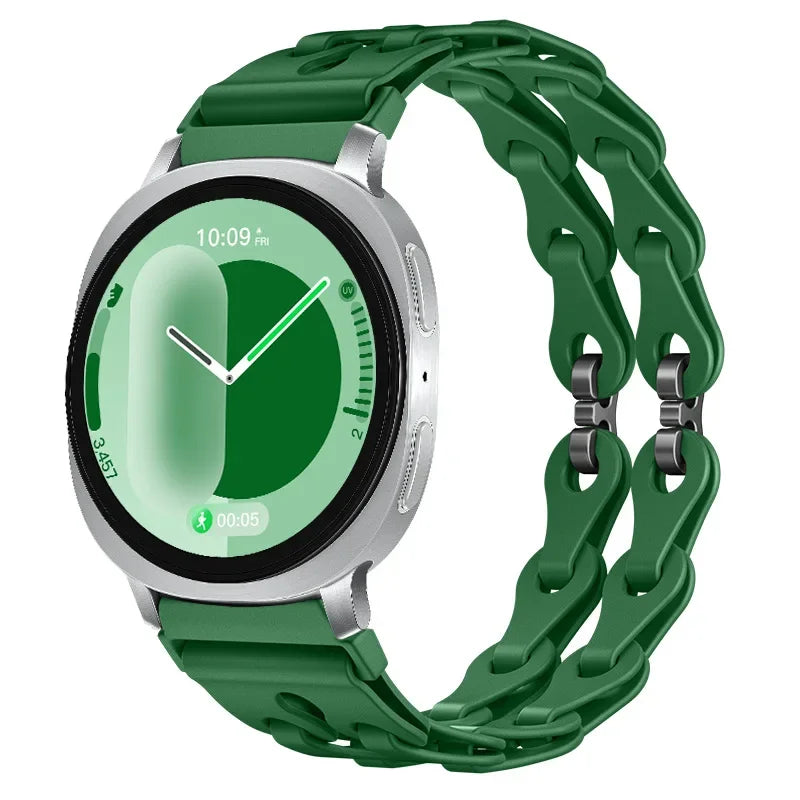 Samsung Galaxy Silicone Chain Watch Band – Watch8/Watch8 Classic/Watch9/Ultra/Ultra2 Multi