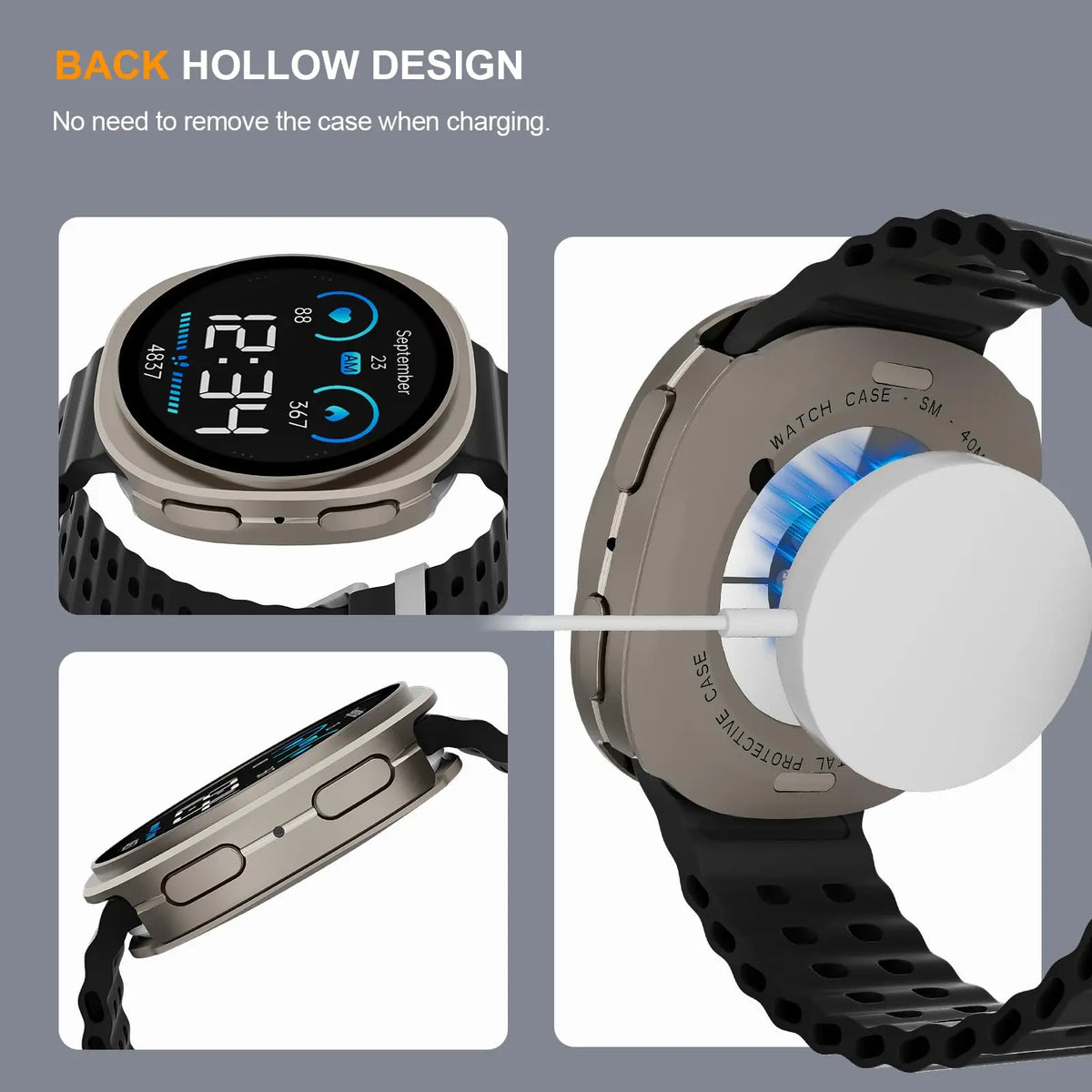 3-in-1 Metal Case for Samsung Galaxy Watch 9 & 8 40mm 44mm | Screen Protector & Aluminum Bumper