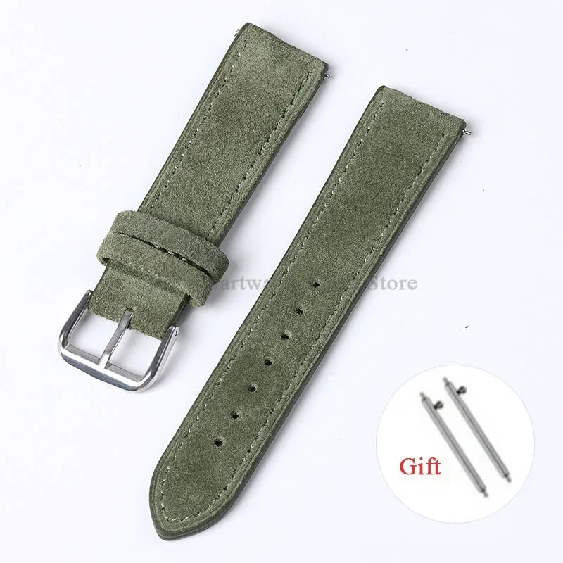 Polar Suede Leather Watch Strap For Polar Smartwatch - Handmade Quick Release