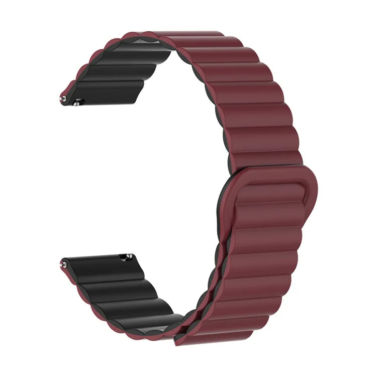 Motorola Moto Watch Ribbed Magnetic Silicone Loop Band, 32 Colors