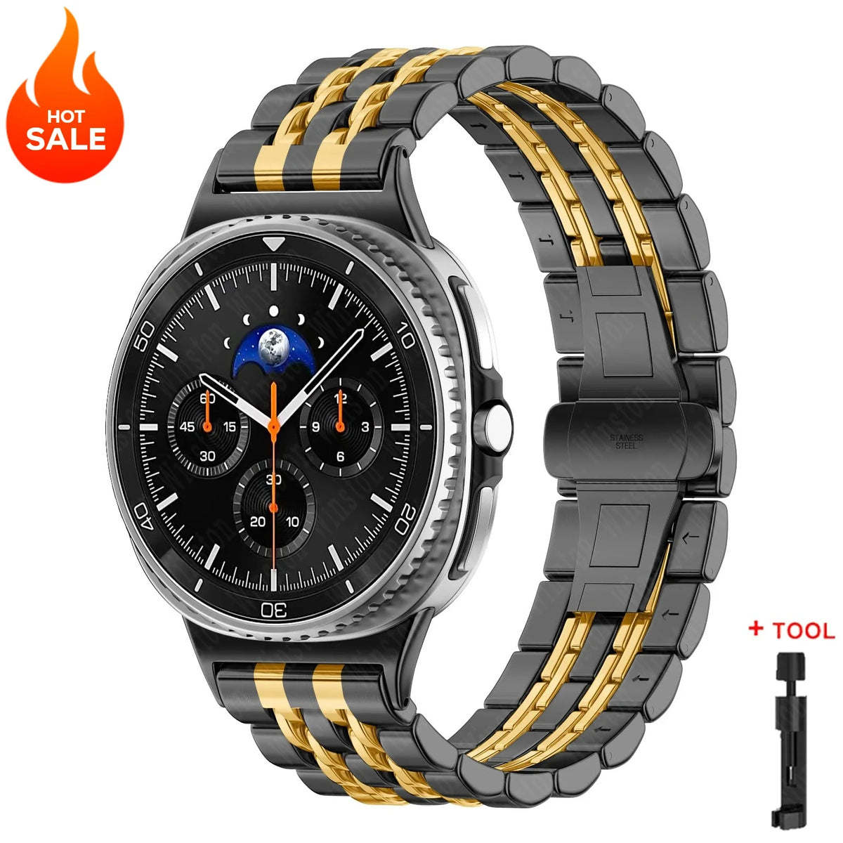 Stainless Steel Band for Samsung Galaxy Watch 8 40mm 44mm, 8 Classic 46mm & Ultra 47mm