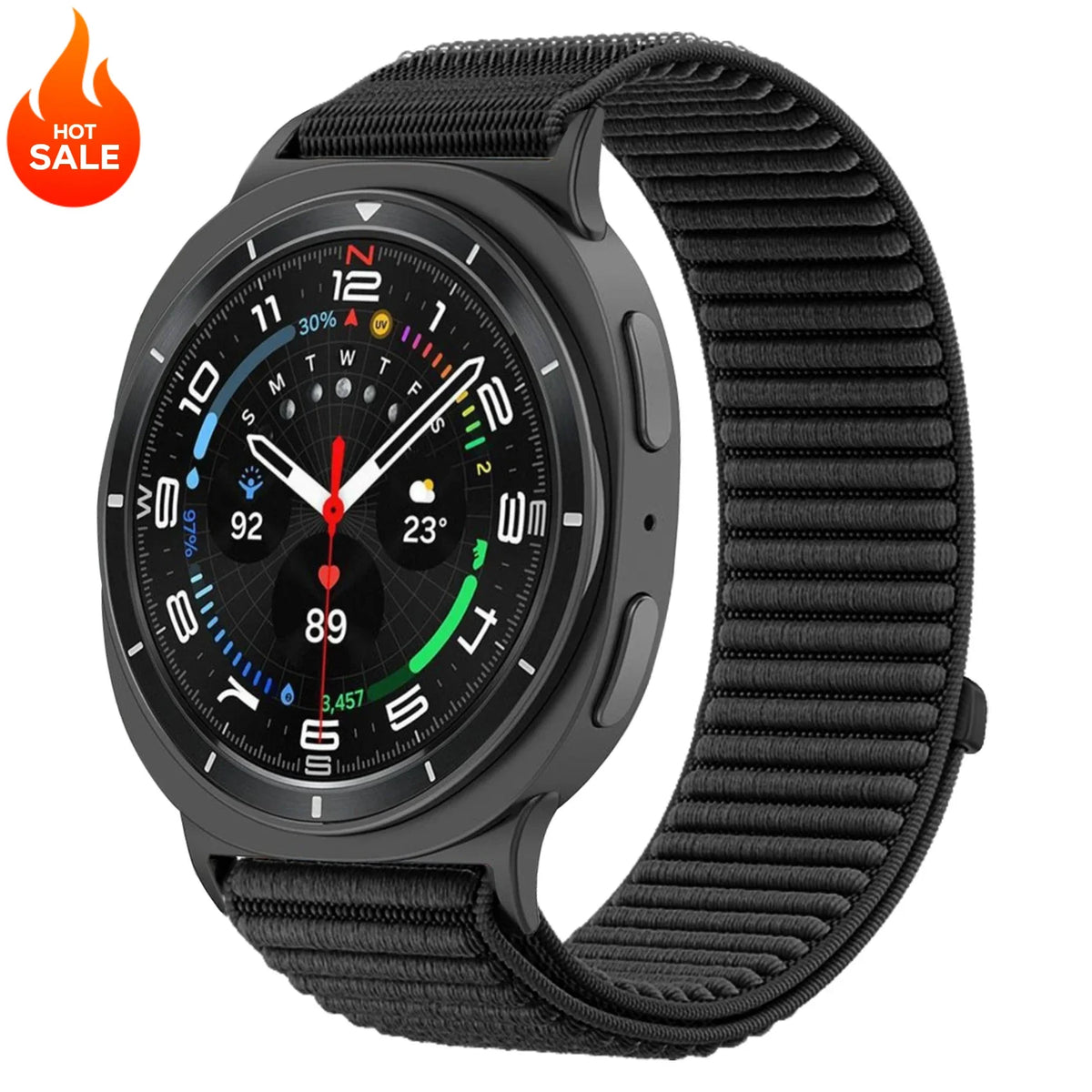 Nylon Loop Band for Samsung Galaxy Watch 9 & 8 40mm 44mm & Classic 46mm | Adjustable Replacement Strap