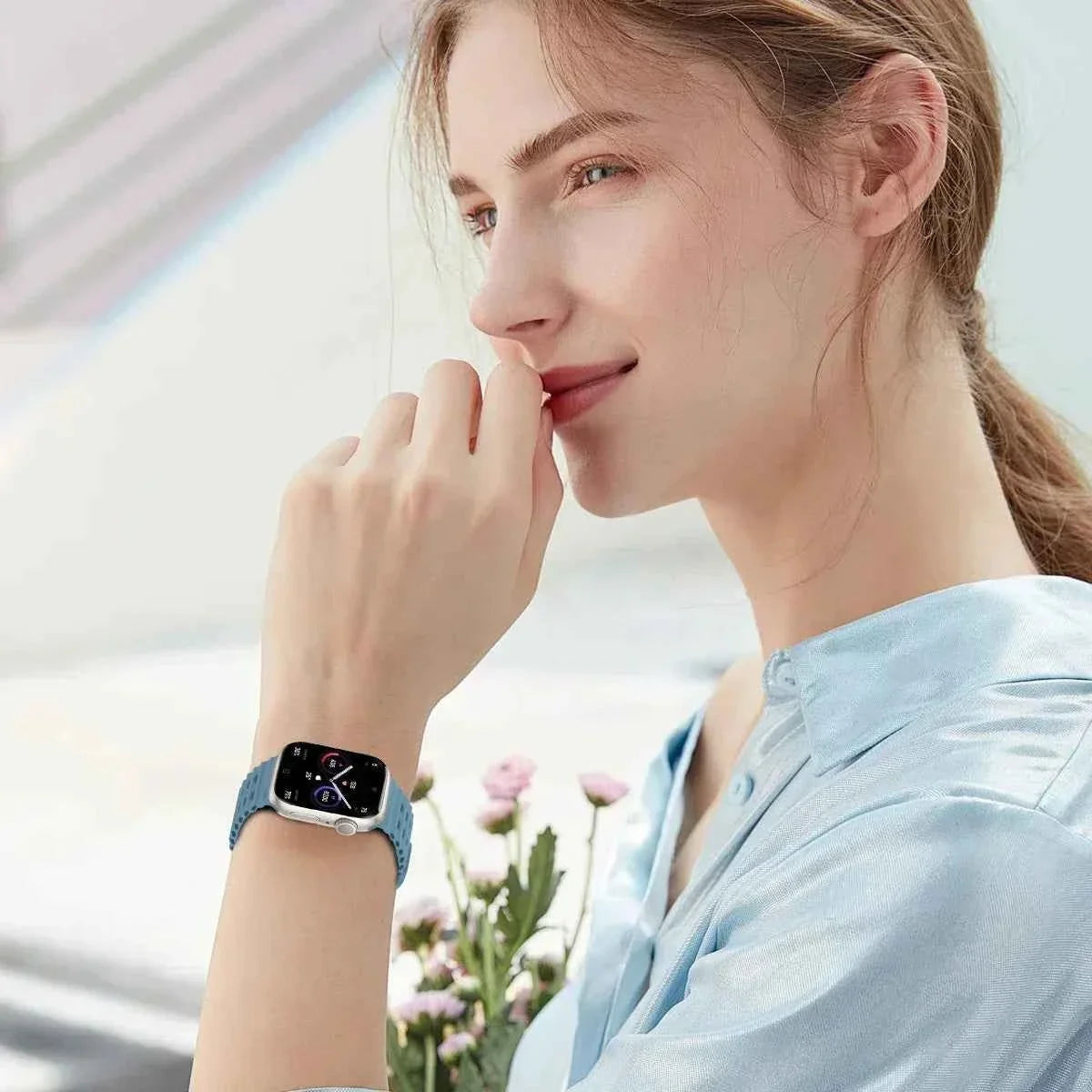 Ocean Silicone Apple Watch Band – Sport Strap | Series 11/10/9/8/7/6/SE & Ultra 1/2/3 | 42–49mm