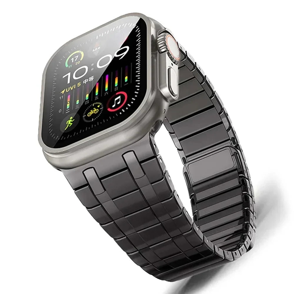 Magnetic Stainless Steel Band for Apple Watch Series 1-12, SE, Ultra 1/2/3/4