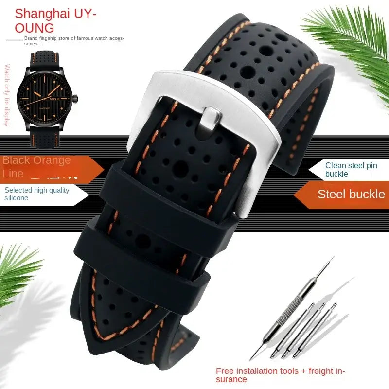 Amazfit Balance, GTR, GTS & Bip Stitched Perforated Silicone Band