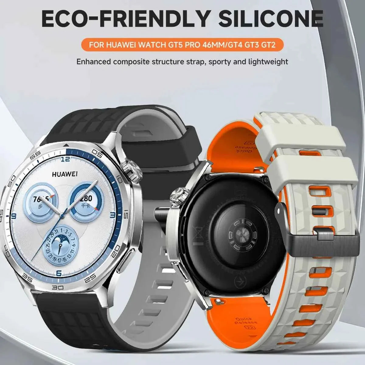 22mm Silicone Band for Huawei Watch GT6 Pro / GT5 / GT4 46mm