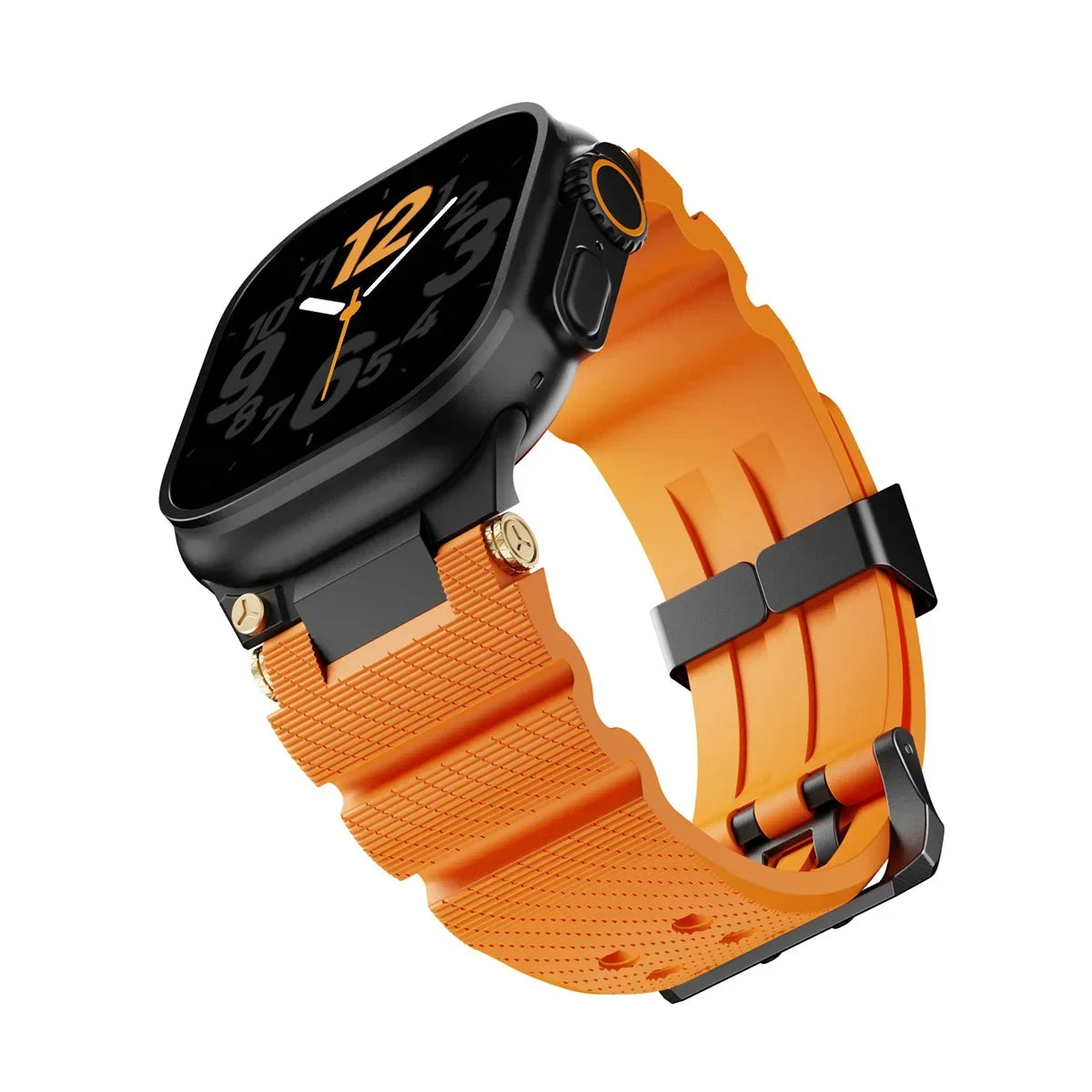 Silicone Apple Watch Sport Band for Series 1-12, SE & Ultra