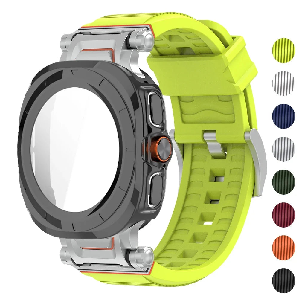 Samsung Galaxy Ultra/Ultra2 Silicone Sport Watch Band - Acrylic Case