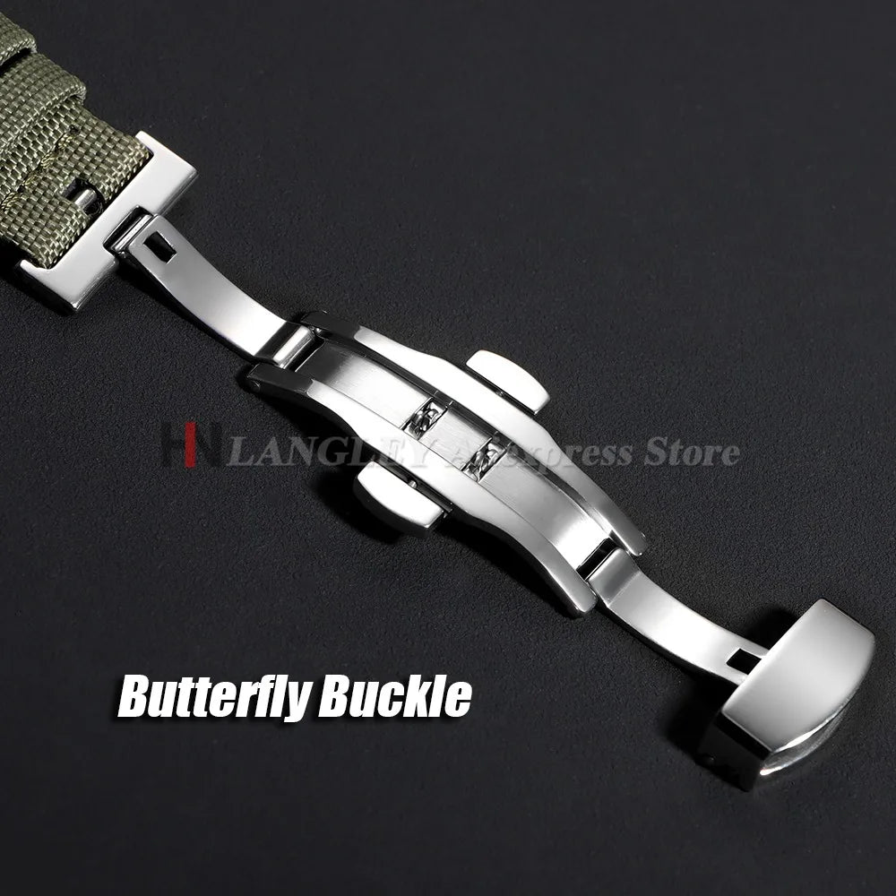 Motorola Moto Watch Sailcloth Nylon Band with Butterfly Clasp