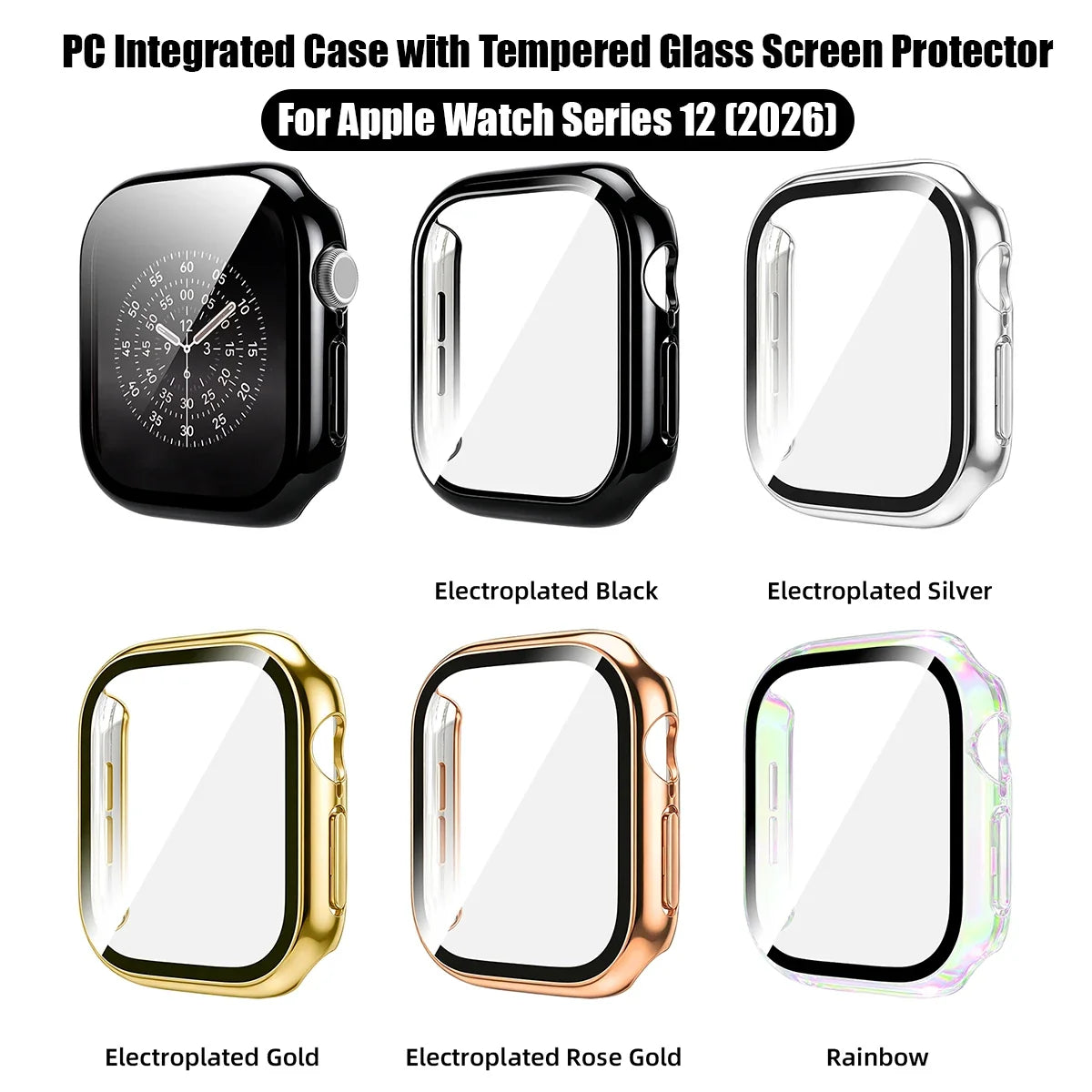 Apple Watch Series 12 Tempered Glass Case