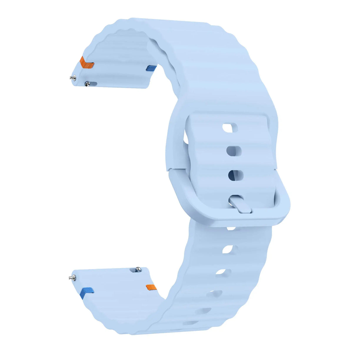 Amazfit Balance, GTR, GTS & Bip Ribbed Silicone Band, Matching Buckle