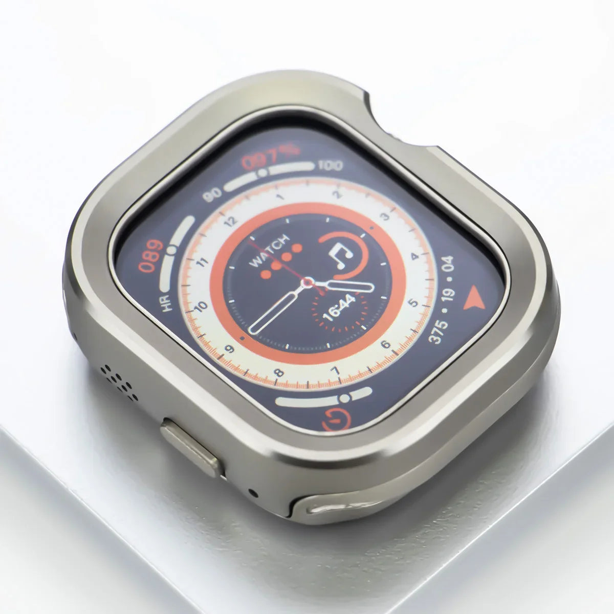 Titanium Alloy Bezel Apple Watch Case – TPU Protective Cover | Series 9/8/7/6/SE & Ultra 2 | 40/41/44/45/49mm