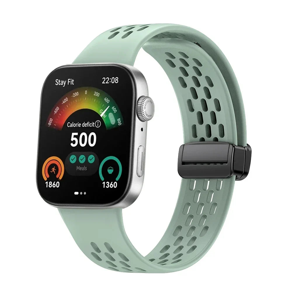 Silicone Sport Band with Magnetic Buckle for Huawei Watch Fit 3